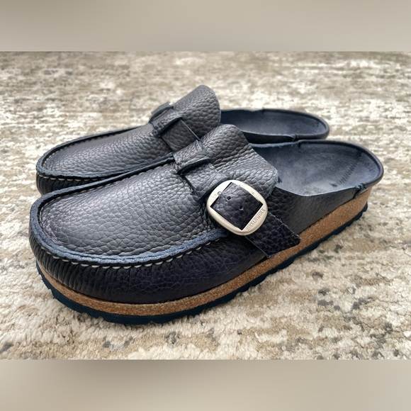 Birkenstock Buckley 39 Navy Blue Leather Clog Size 8 Womens - Picture 4 of 13